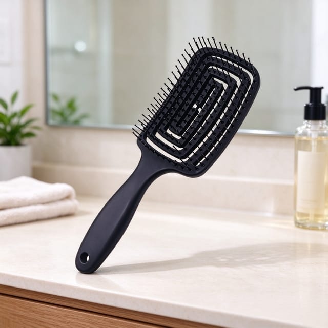 Cepillo para el cabello curvado y ventilado