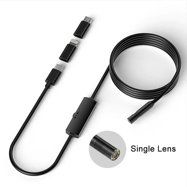 Cámara endoscópica para celular con luz LED y adaptadores