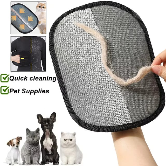 Guante removedor de pelo de gatos para sofá, ropa y alfombra