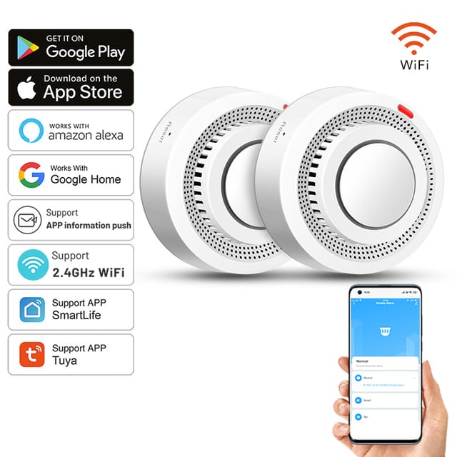 Detector de humo inteligente con wifi y alarma sonora