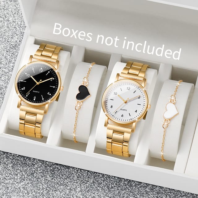 Set de reloj y joyería con pulsera a juego y caja de 37 mm