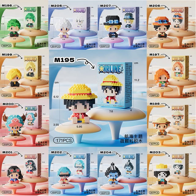 Figura de mini bloques Bandai One Piece