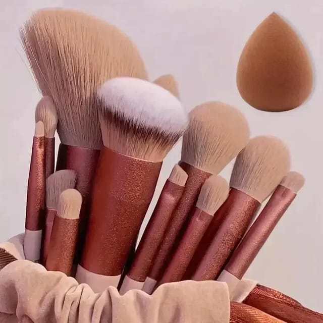 Juego de Brochas de Maquillaje ZXZZS, 13 a 16 Piezas Suaves con Kabuki y Esponjas